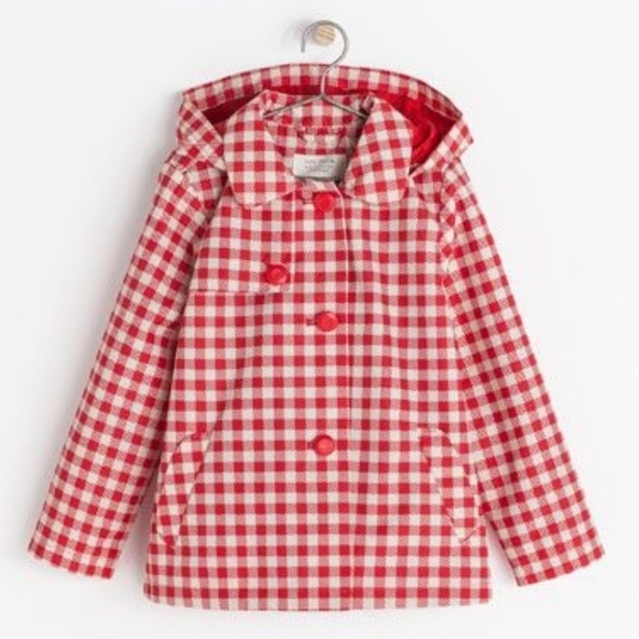 Zara Jackets & Coats Zara Kids Red Check Rain Coat Poshmark